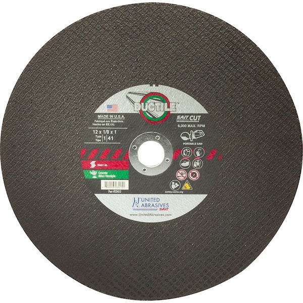 United Abrasives/Sait Gas Saw BladeT112x18x20mmDuctPK10 23425 - main